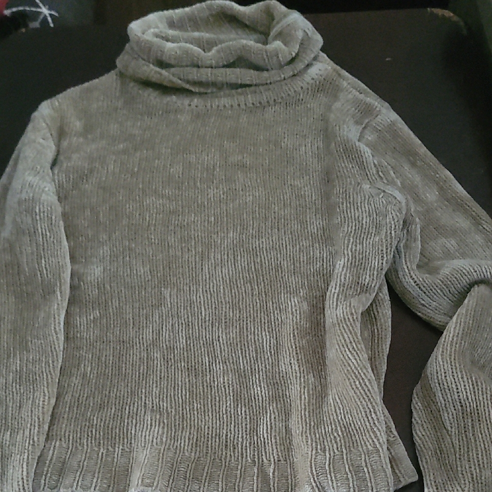 Chesley Light Gray Cowl Neck Sweater